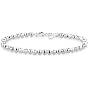 925 Handmade 4mm Bead Ball Chain Bracelet