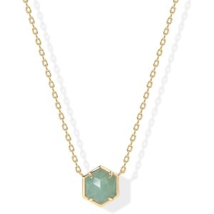 14K Gold Plated Pendant Necklace | Delicate Chain Necklace for Women